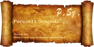 Perczell Szecső névjegykártya